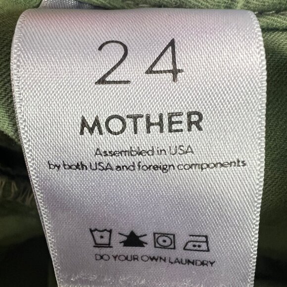 Mother Pants Women 26x24* High Rise Private Green Patch Pocket Ankle Fray Tag 24 - Picture 6 of 16